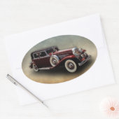 Duesenberg (Duesy) Modell J Oldtimer Ovaler Aufkleber (Umschlag)