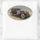 Duesenberg (Duesy) vorbildliches J Klassiker-Auto Ovaler Aufkleber (Tasche)