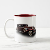 Duesenberg (Duesy) vorbildliches J Klassiker-Auto Zweifarbige Tasse (Links)