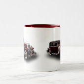 Duesenberg (Duesy) vorbildliches J Klassiker-Auto Zweifarbige Tasse (Mittel)