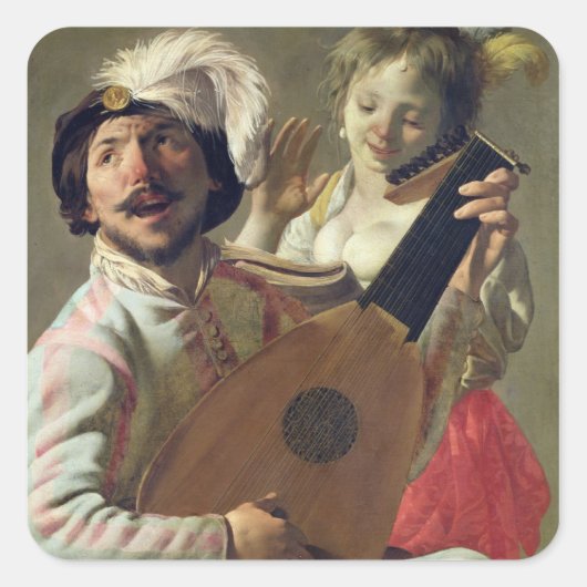 Duet, 1628 quadratischer aufkleber (Vorderseite)