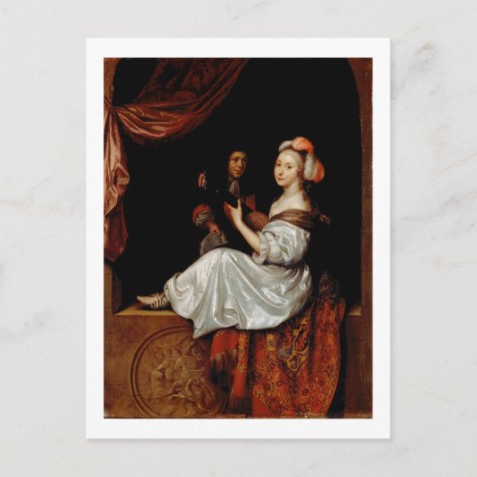 Duet, 1665 (Öl auf Leinwand) Postkarte (Vorderseite)