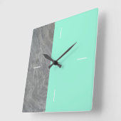 DUET | Marmorgrün oder jede Farbe Quadratische Wanduhr (Winkel)