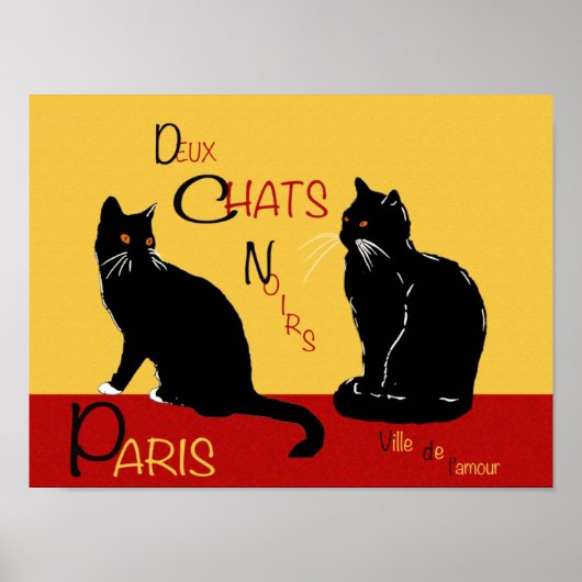 Duex Chats Noirs Poster (Vorne)