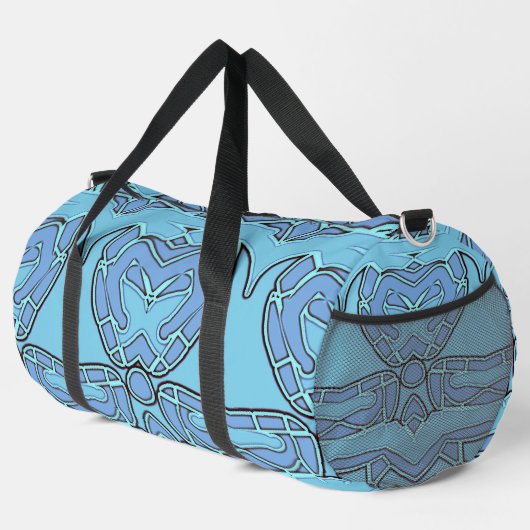 Duffel Bag, Ein klassisches Design in blauer Farbe Duffle Bag (Rechte Ecke)