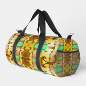 Duffel Bag, ein modernes, vielfarbiges klassisches Duffle Bag (Rechte Ecke)