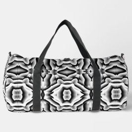 Duffel Bag, florale Design weiß und schwarz Duffle Bag
