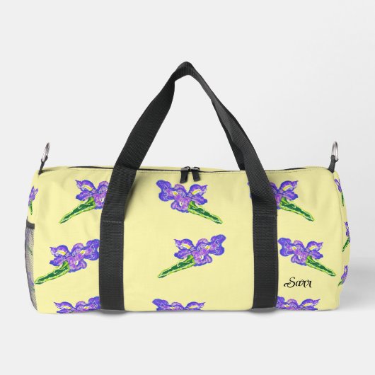 Duffel Bag  : Iris Flowers Duffle Bag (Rückseite)
