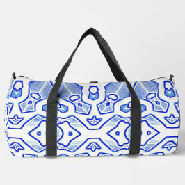 Duffel Bag, Modernes Blau & Weiß Klassik Design Duffle Bag