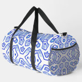 Duffel Bag, Modernes Blau & Weiß Klassik Design Duffle Bag (Rechte Ecke)