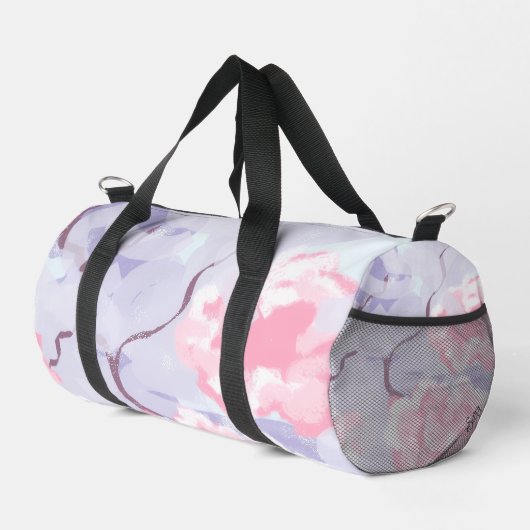 Duffel Bag : Pink Poses Winters Frost . Duffle Bag (Rechte Ecke)