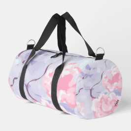 Duffel Bag : Pink Poses Winters Frost . Duffle Bag
