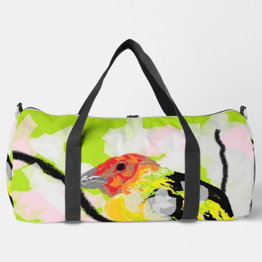 Duffel Bag : Tanager Nordamerikanischer Vogel Duffle Bag (Vorderseite)