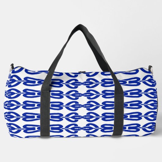 Duffel-Beutel, ein nahtloses Muster, blau Duffle Bag (Vorderseite)