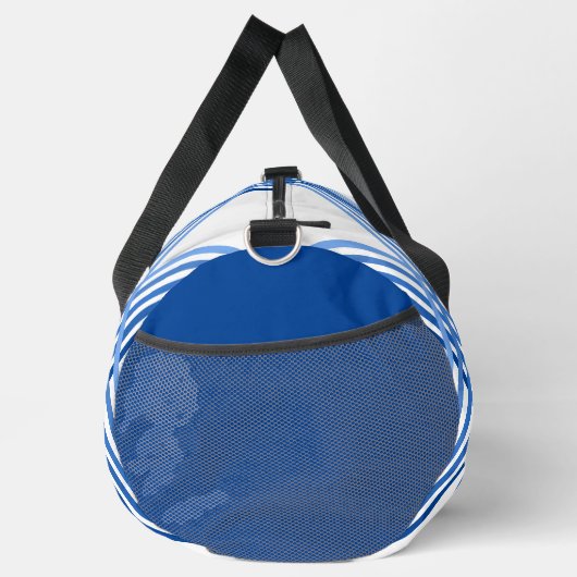 Duffeltasche - Blaue Streifen, diagonal überquert Duffle Bag (Rechts)