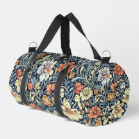 Duffle im Vintage-Stil mit blauem botanischem Must