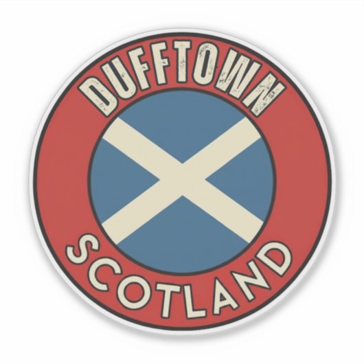 Dufftown, Schottland Aufkleber (Vorderseite)