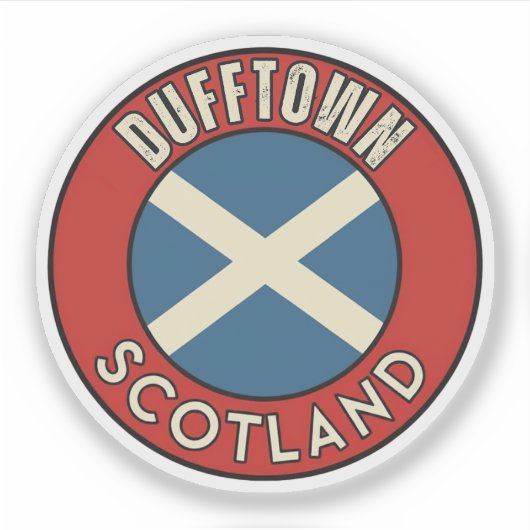 Dufftown, Schottland Aufkleber (Vorderseite)