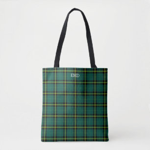 Duffy Clan Tartan Green Kariert Monogram Tasche