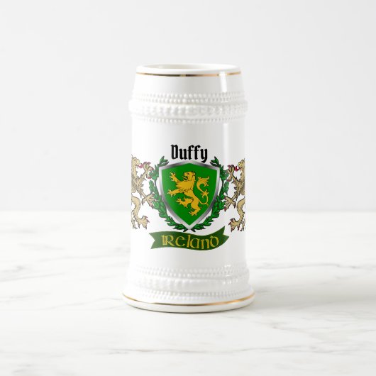 Duffy/O'Duffy Irish Shield Personalisiert Beer Ste Bierglas (Mittel)