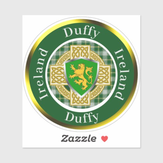 Duffy Shield & Celtic Cross Personalisiert Aufkleber (Blatt)
