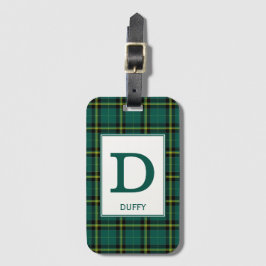 Duffy Tartan Green Kariert Pattern Gepäckanhänger