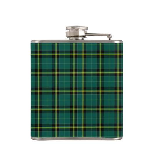 Duffy Tartan Monogram Bright Green Kariert Flachmann (Rückseite)