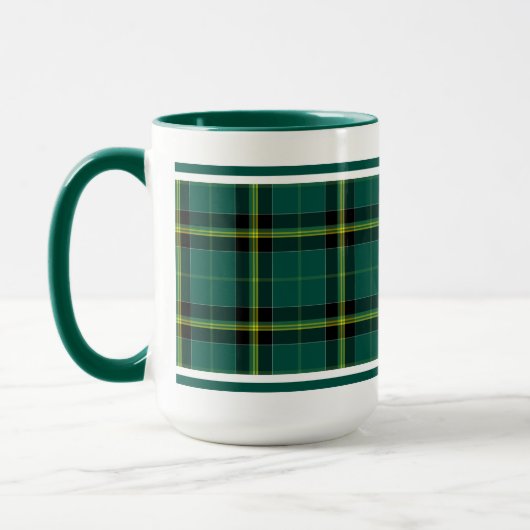 Duffy Tartan Pattern Green Irish Kariert Tasse (Links)