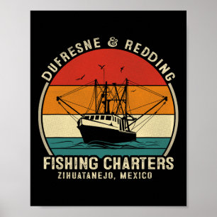Dufresne And Redding Fishing Charters - Vintage Bo Poster