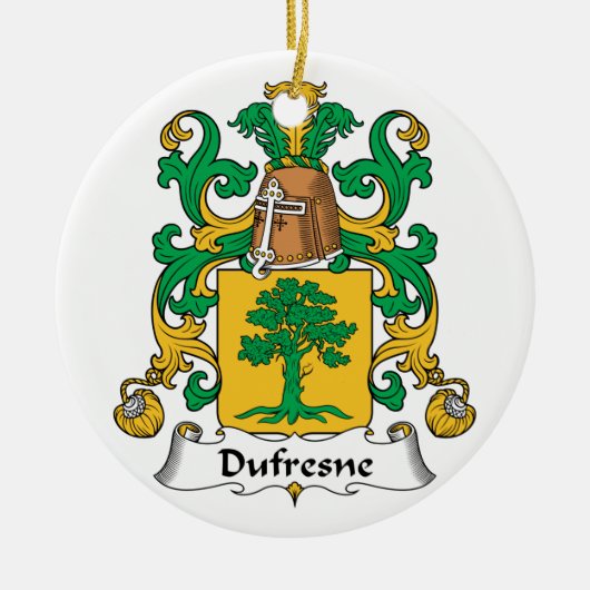 Dufresne Familienwappen Keramik Ornament (Vorne)