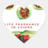 Duft des Lebens: Potpourri Inspiration Herz-Aufkleber (Vorderseite)