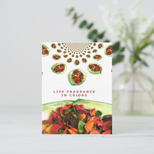 Duft des Lebens: Potpourri Inspiration Postkarte (Stehend Vorderseite)
