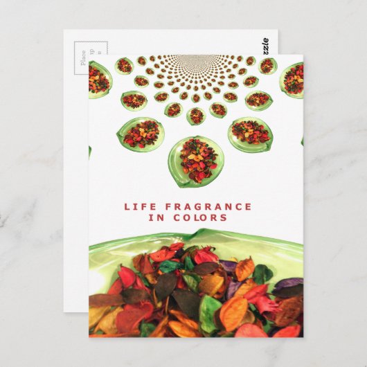 Duft des Lebens: Potpourri Inspiration Postkarte (Vorne/Hinten)