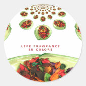 Duft des Lebens: Potpourri Inspiration Runder Aufkleber (Vorderseite)