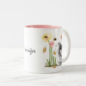 Duft duftende Blume Tasse mit Name (VorderseiteRechts)