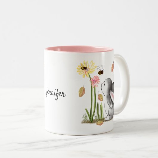 Duft duftende Blume Tasse mit Name (VorderseiteRechts)