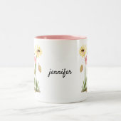 Duft duftende Blume Tasse mit Name (Mittel)