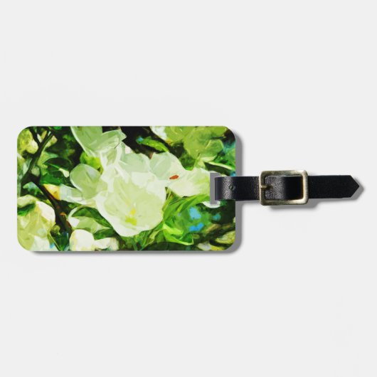 Duftapfel-Blüten Abstrakt Gepäckanhänger (Vorderseite horizontal)