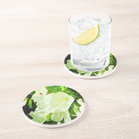 Duftapfel-Blüten Abstrakt Getränkeuntersetzer (Seite)