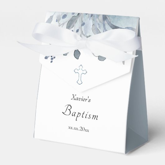 Duftblau | Taufbecken Geschenkschachtel (Vorderseite)