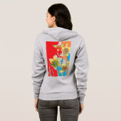 Duftblumen Wasserfarben Blume Art Pattern Hood Hoodie (Schwarz voll)