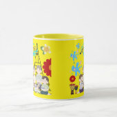 Duftende Blumenspritzer gelb Tasse (Zentrum)