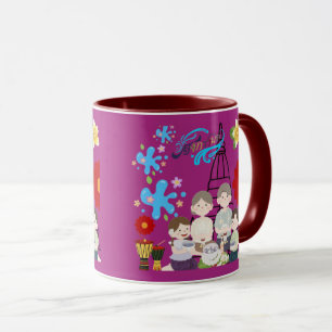 Duftende Blumenspritzer Magenta Tasse