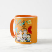 Duftende Blumenspritzer Orange Tasse (Vorderseite Links)