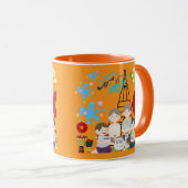 Duftende Blumenspritzer Orange Tasse (VorderseiteRechts)