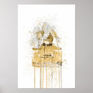 Duftflasche 'Gelb' als Weihnachtsgeschenk Poster