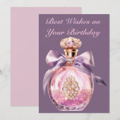 Duftflasche mit Juwelen Feiertagskarte (Vorne/Hinten)