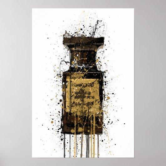 Duftflasche 'Obsidian' als Weihnachtsgeschenk Poster (Vorne)