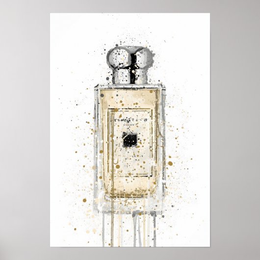 Duftflasche 'Pale Gold' als Weihnachtsgeschenk Poster (Vorne)