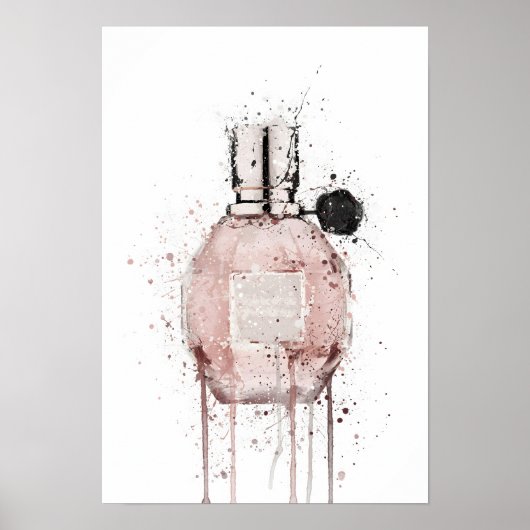 Duftflasche 'Pink Mauve' als Weihnachtsgeschenk Poster (Vorne)
